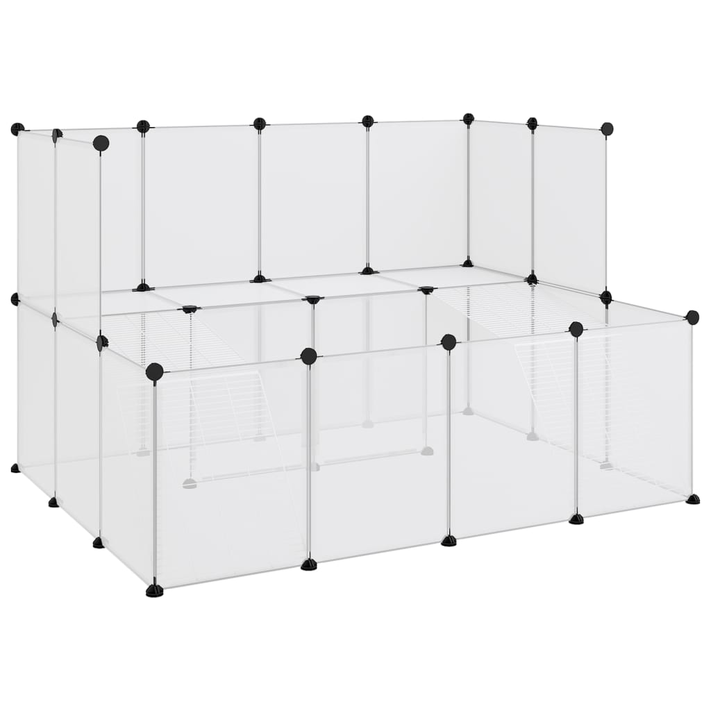 vidaXL Small Animal Cage DIY Small Animal House Rabbit Hutch PP and Steel