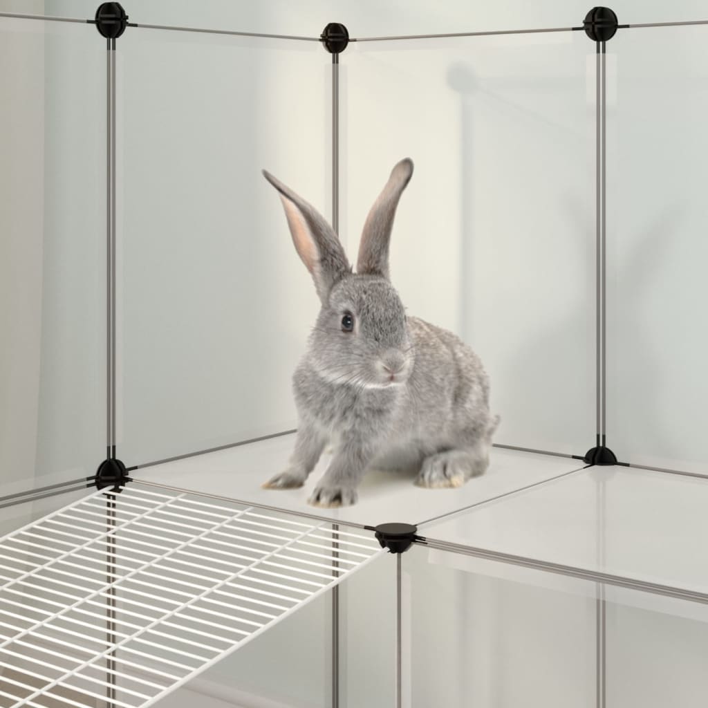 vidaXL Small Animal Cage DIY Small Animal House Rabbit Hutch PP and Steel