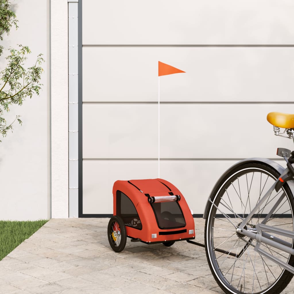 vidaXL Pet Bike Trailer Dog Bicycle Cargo Stroller Oxford Fabric and Iron-5