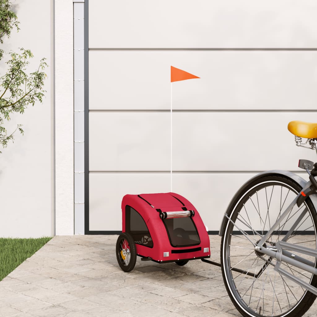 vidaXL Pet Bike Trailer Dog Bicycle Cargo Stroller Oxford Fabric and Iron-6