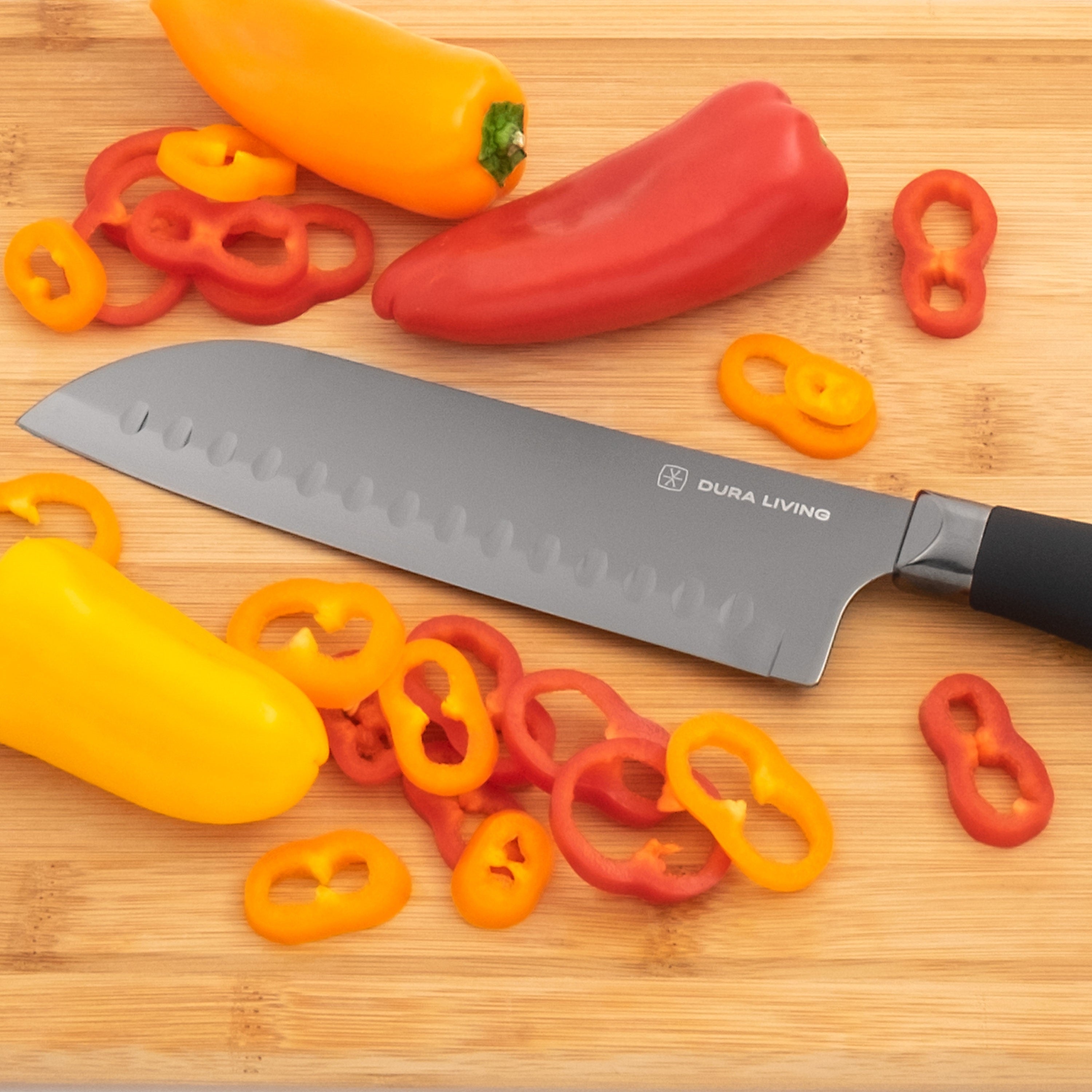 Titan 7 inch Santoku Knife - Black