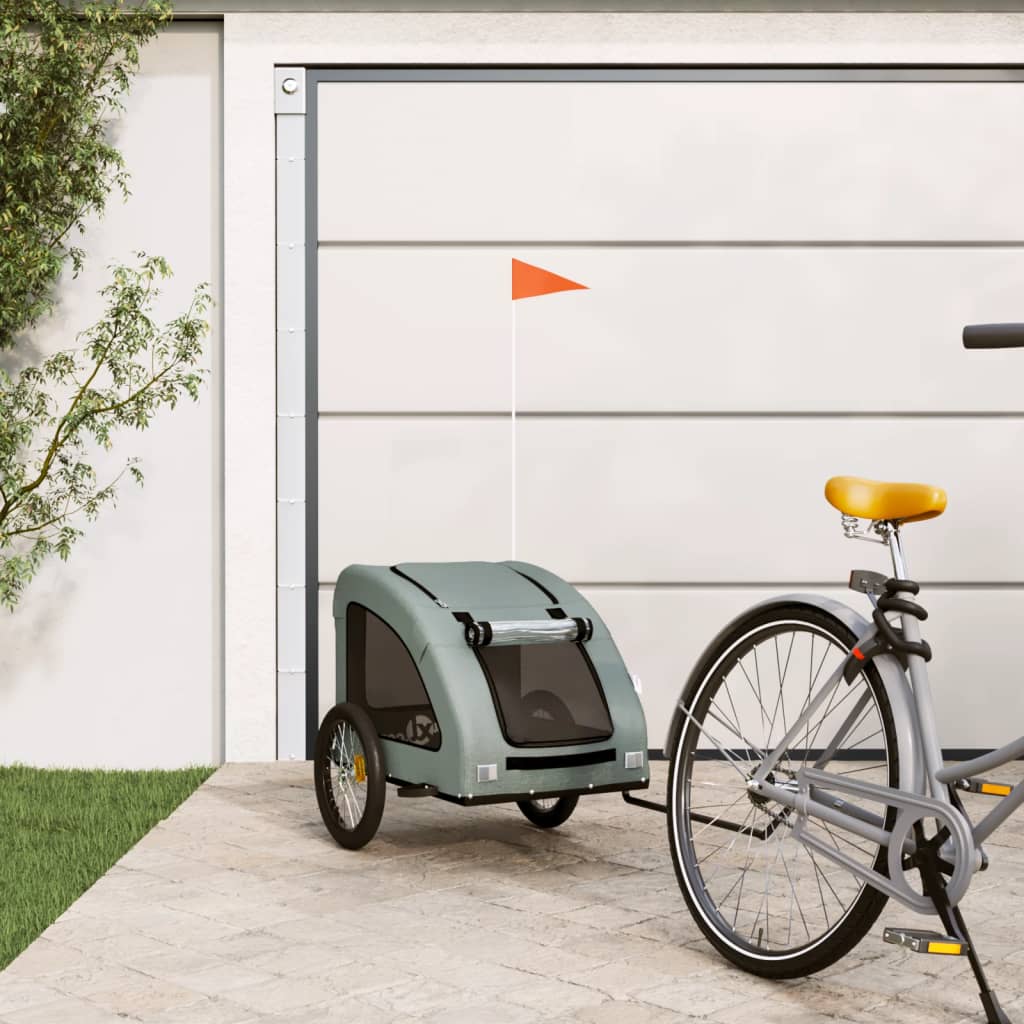 vidaXL Pet Bike Trailer Dog Bicycle Cargo Stroller Oxford Fabric and Iron-7